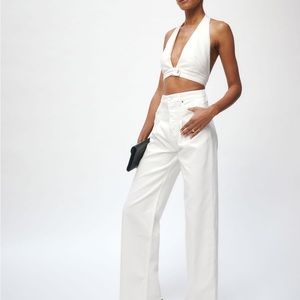 Reformation Trouser Jean in White 23